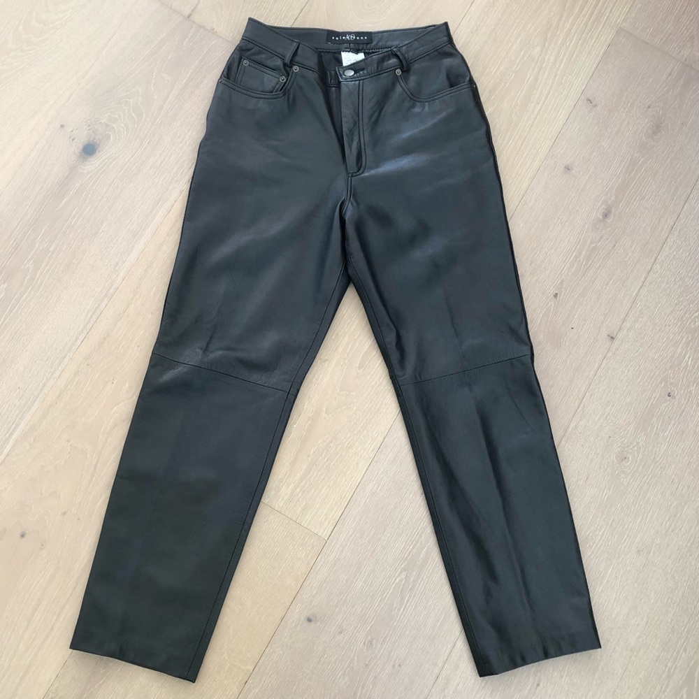 A&S Selections Black Genuine Leather Pants Women's Real Leather Pants Women's M